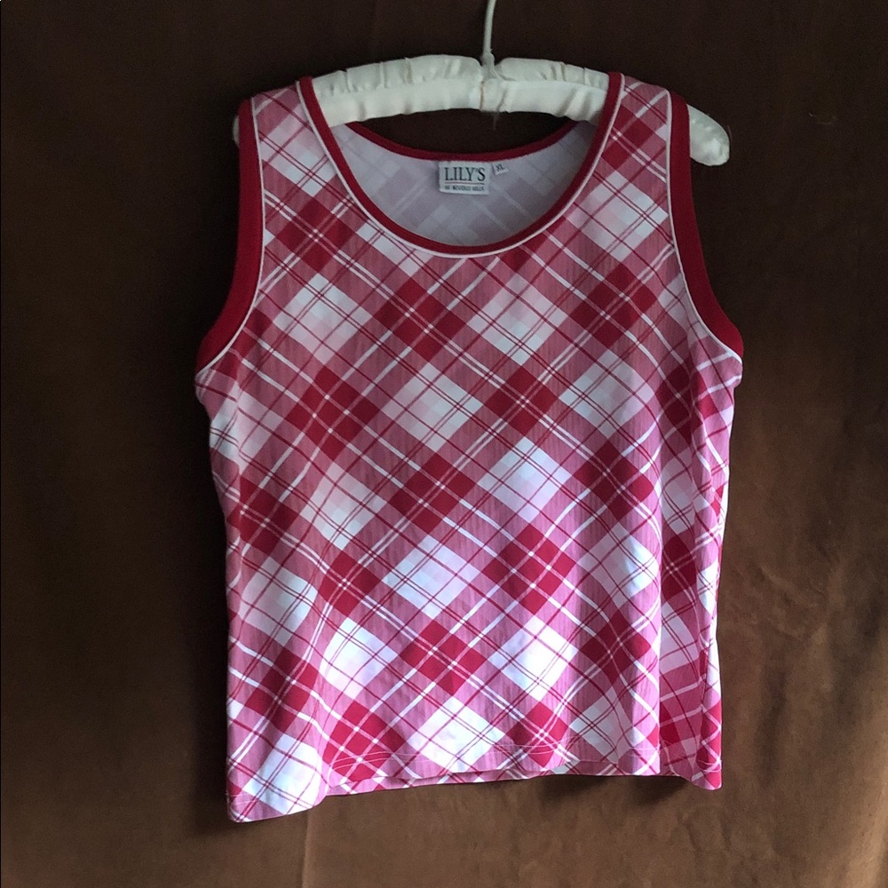 Lily Pink Plaid Tank Top
